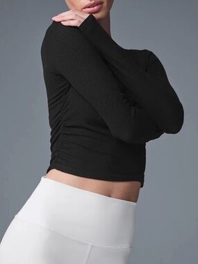 Alo Gather Ribbed Long Sleeve Top